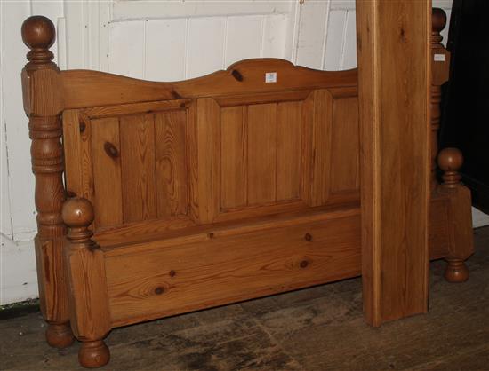 Pine double bed